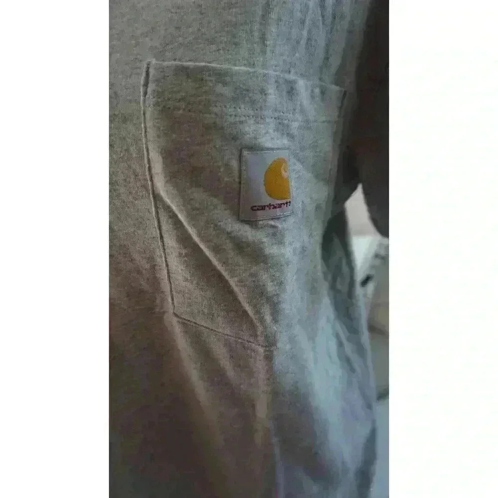 NWT Carhartt Kids' Heather Gray Short Sleeve Pocket T-Shirt, Size XL (18/20) - Picture 6 of 11